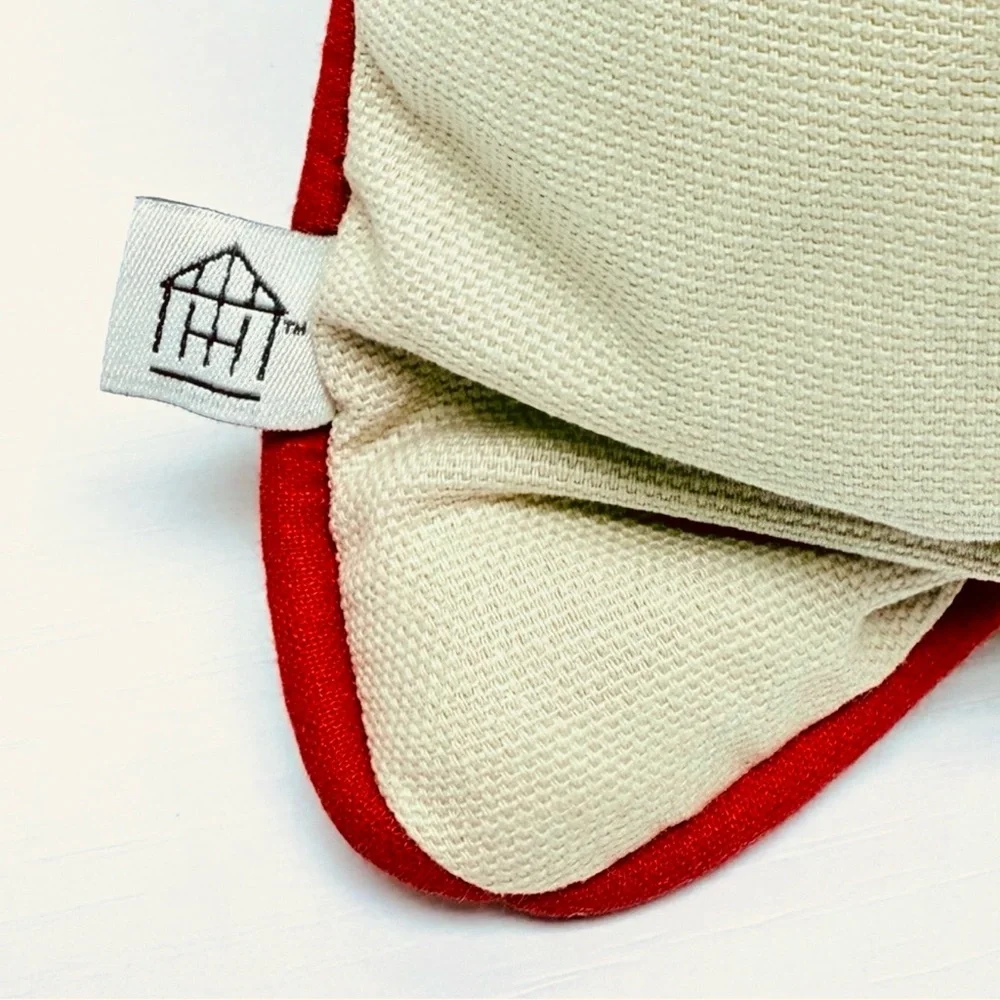 New Tree Icon Toss Square Pillow Cream/ Red Edge - Hearth & Hand with Magnolia